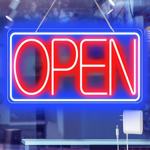 16.5″ X 9″ Led Neon Open Signs for Business – 12V/2A Ultra Bright Led Neon Sign