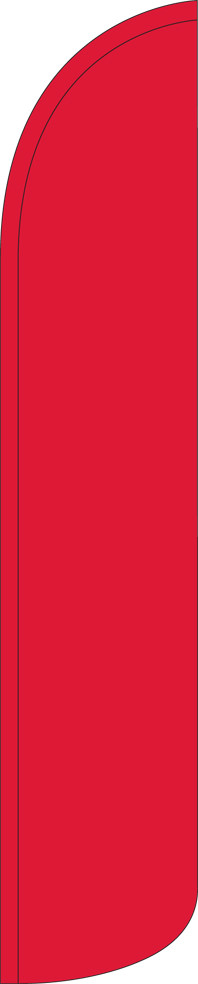 Solid Red 15′ Tall Windless Swooper Feather Banner Flag & Pole Kit