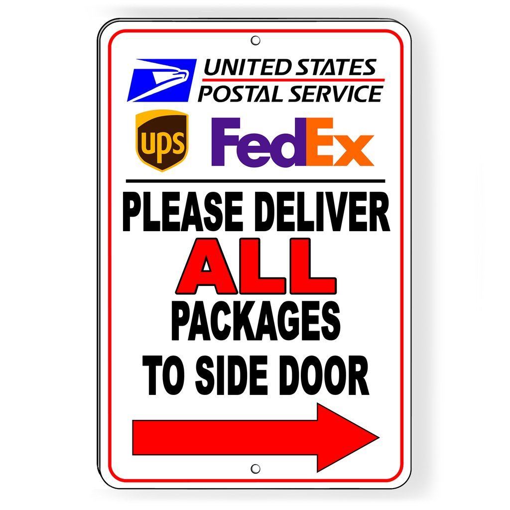 Deliver All Packages To Side Door Arrow Right