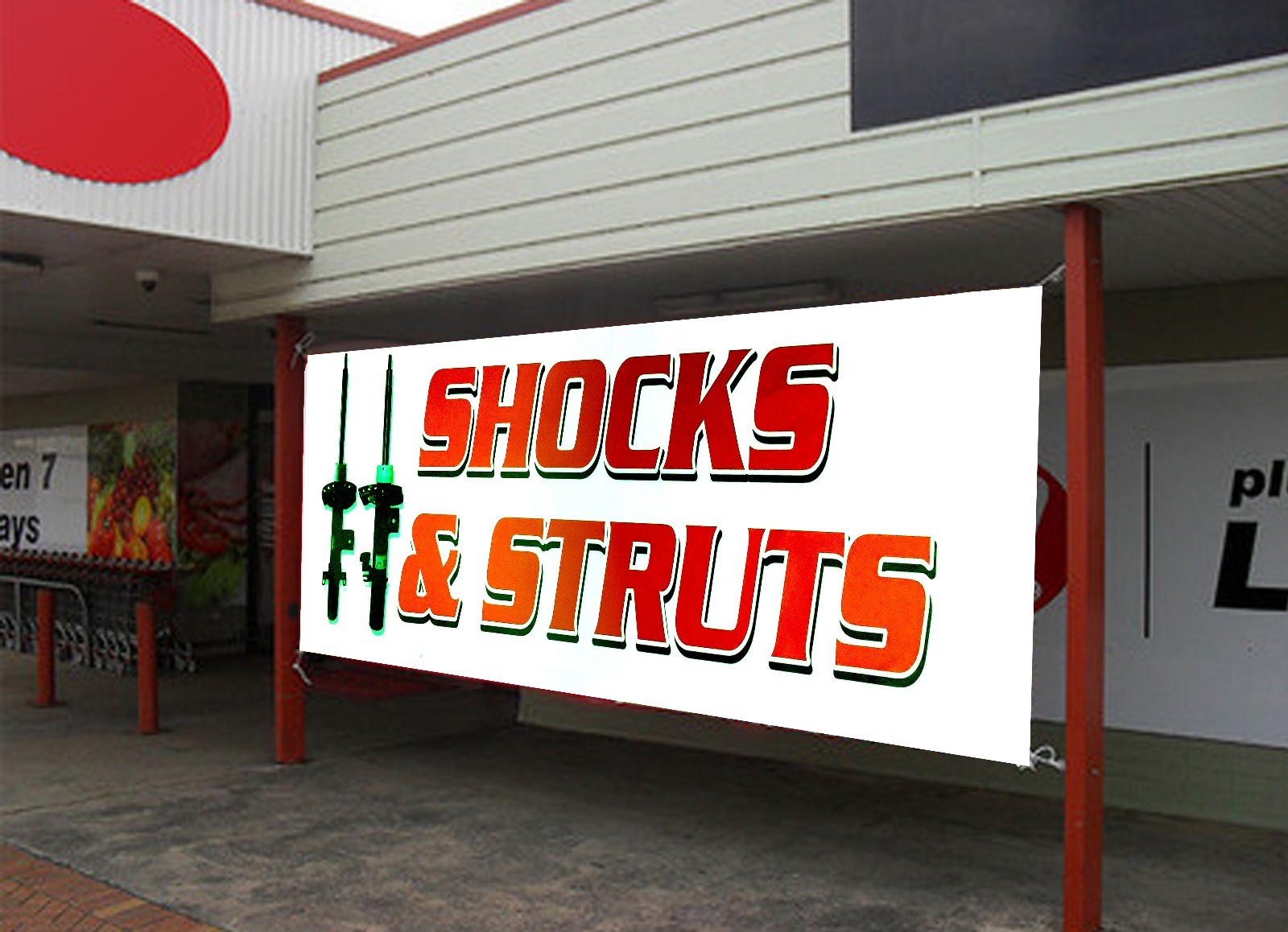 Auto Repair, Brake Service Retail Store Business Advertising Banners Signs Flags