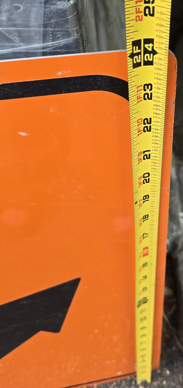 Bicycle Right Arrow Orange Reflective 24″ Street Sign Bike Lane Construction #2