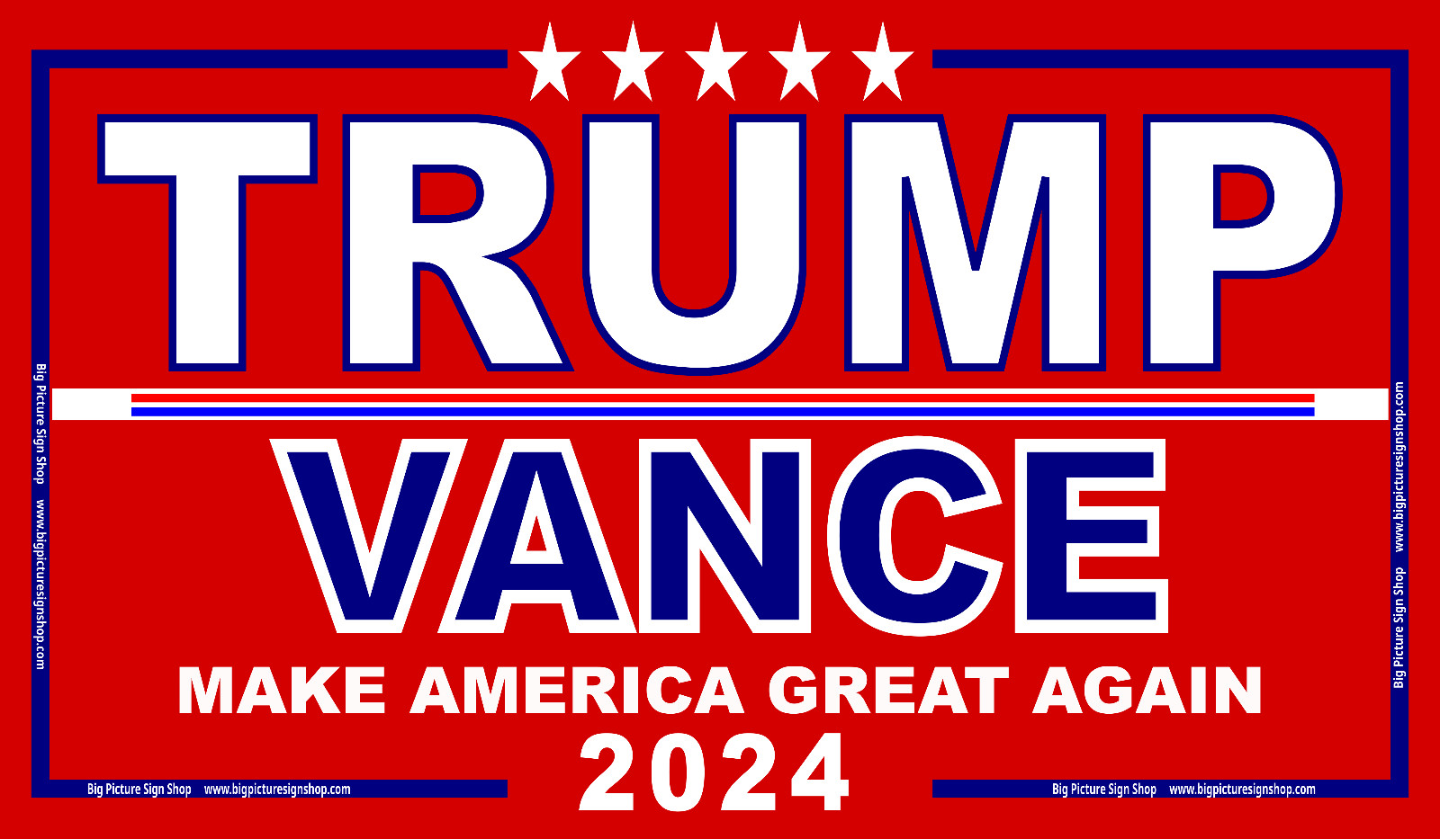 TRUMP VANCE MAGA 2024 – HUGE & LARGE – Banners Red – Vinyl – USA MADE QUALITY