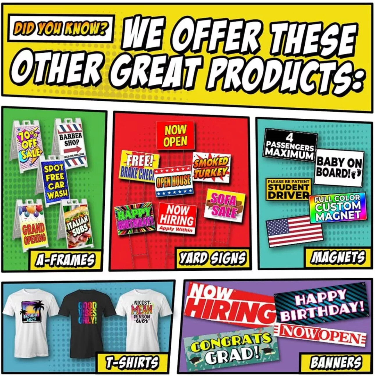 TEMPLATE 18×24 Yard Sign Plastic Corrugated WITH STAKE USA YS00000