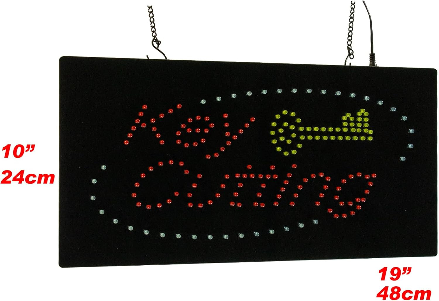 Bright LED Key Cutting Sign – 19″x10″ Neon Display for Grand Openings
