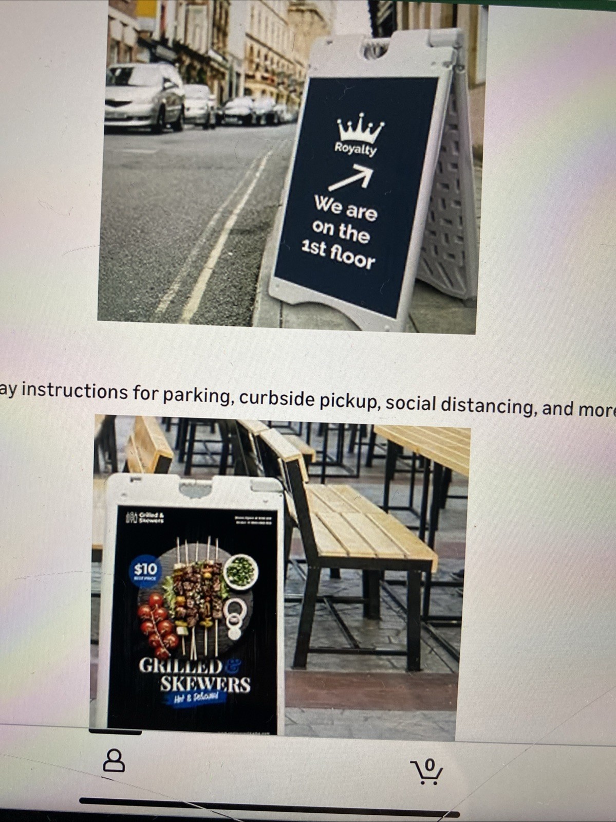 A-Frame Signboard 22”x28” Display Surface