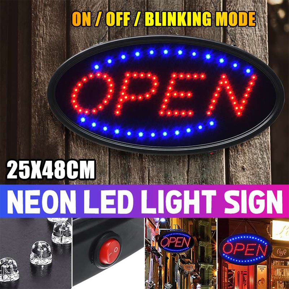 Open Sign Led Neon Ultra Bright Light Business Display For Restaurant Store Shop