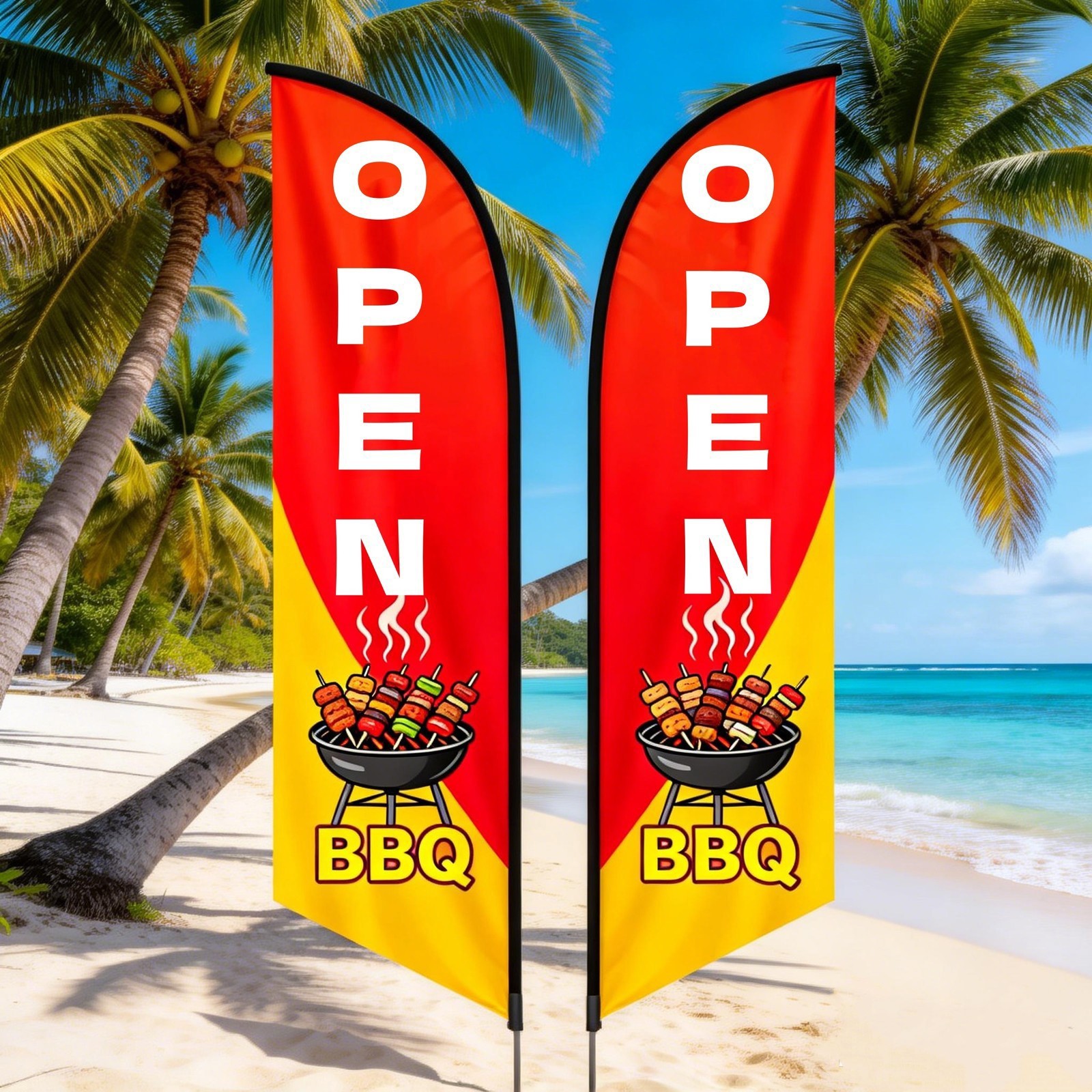 Custom Advertising Feather Flags Business Outside Personalized Logo Swooper Flag