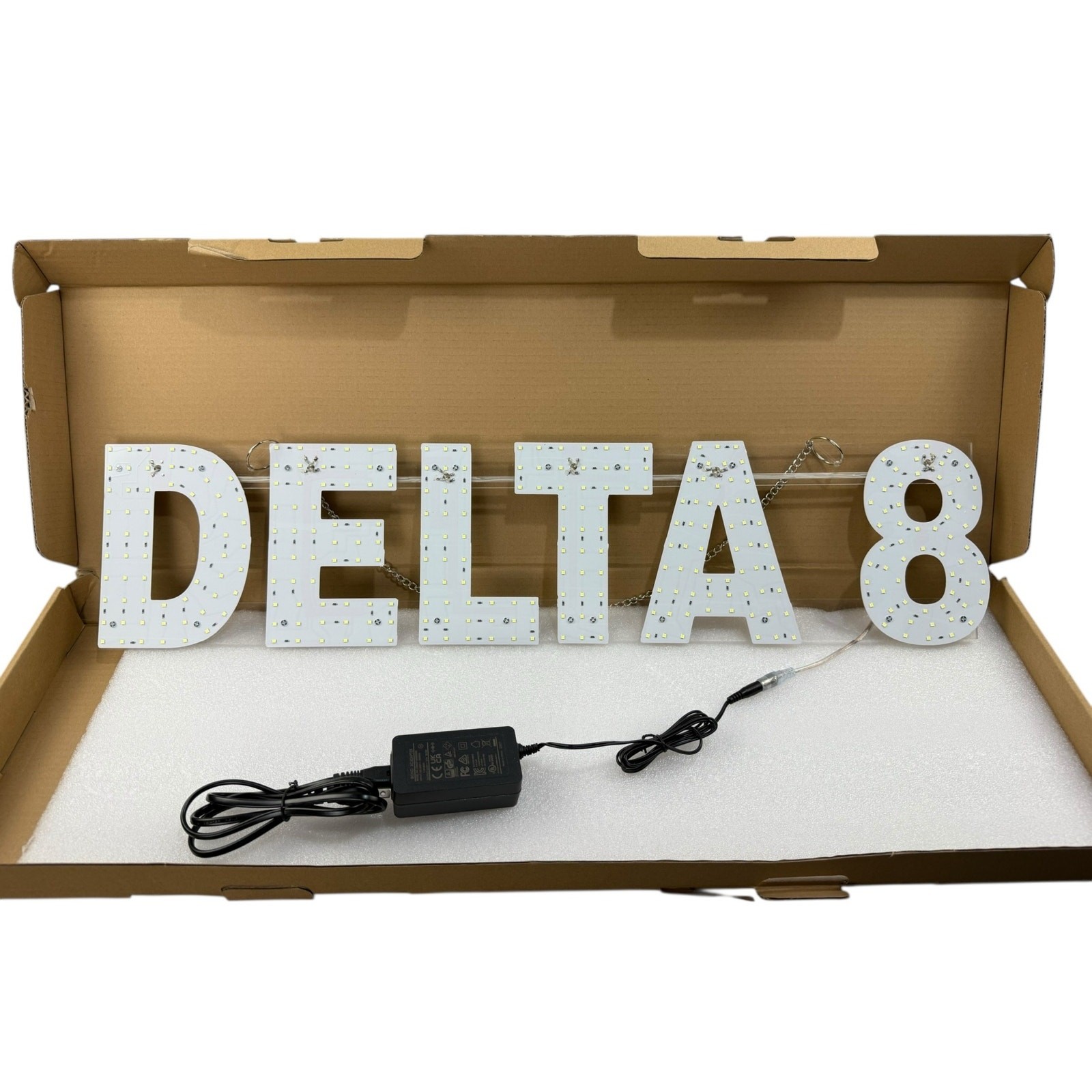 New in Box Delta 8 LED White Diode Business Storefront Sign 30″ x 7″