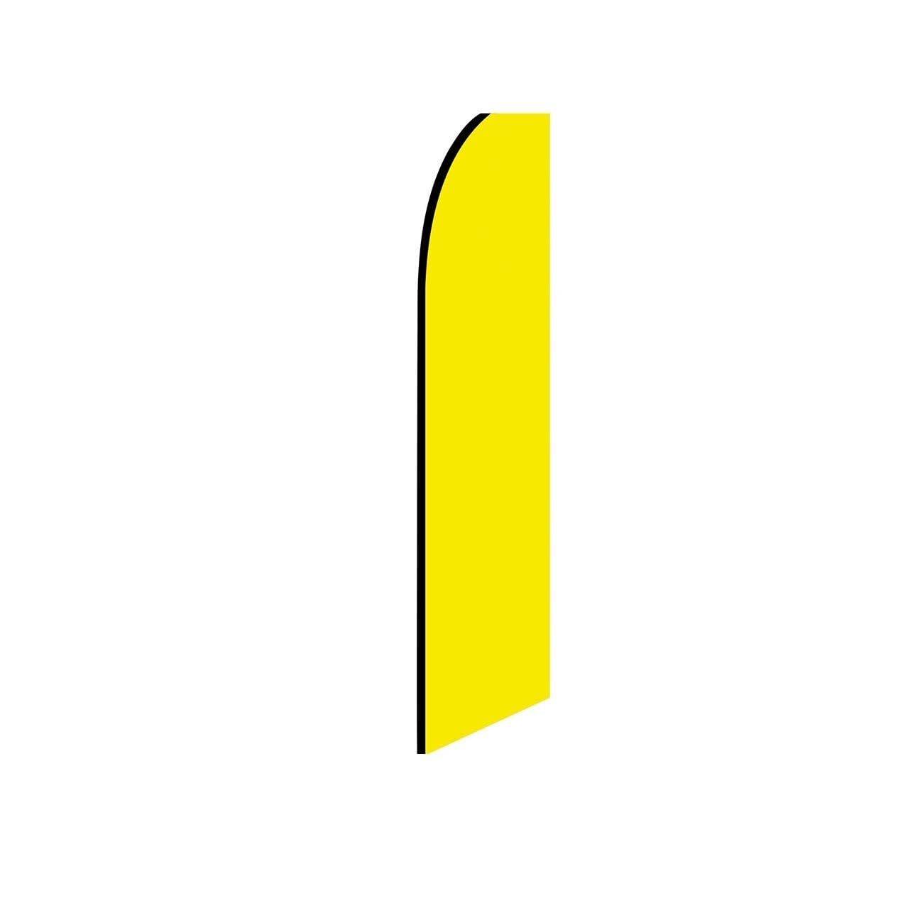 Solid Yellow Swooper Flutter Feather Flag | 3ft W x 11.5ft Tall