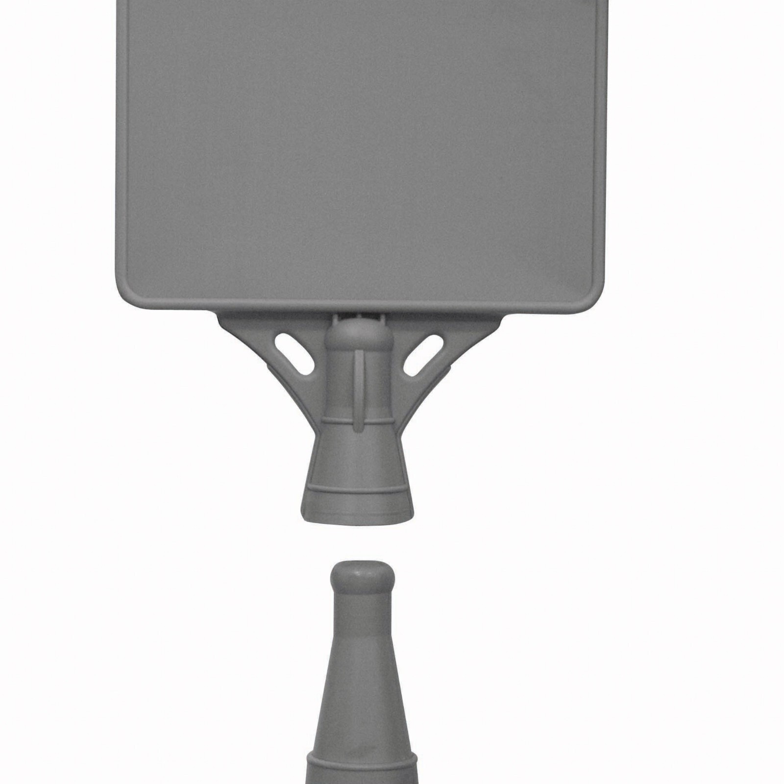 Free Standing Double Sided Gray Plastic Waterbase Pyramid Outdoor Sidewalk Sign
