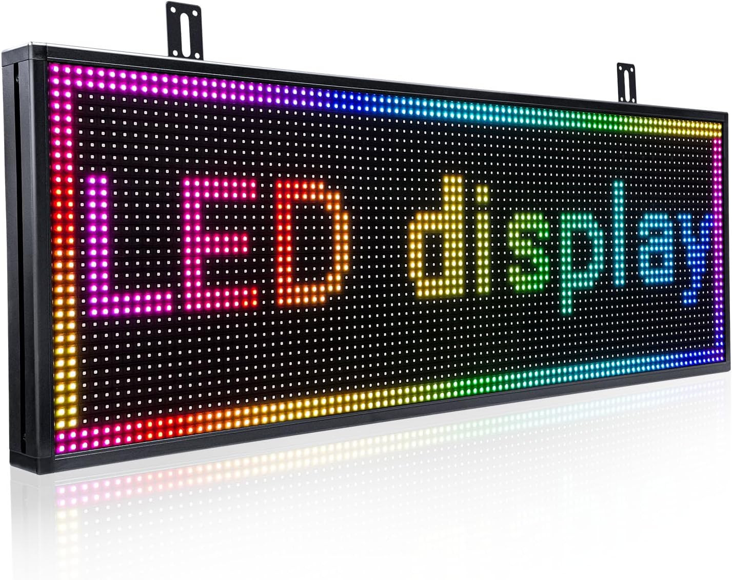 P10 Full Color Wifi LED Sign 39×14″ Outdoor Waterproof Message Board