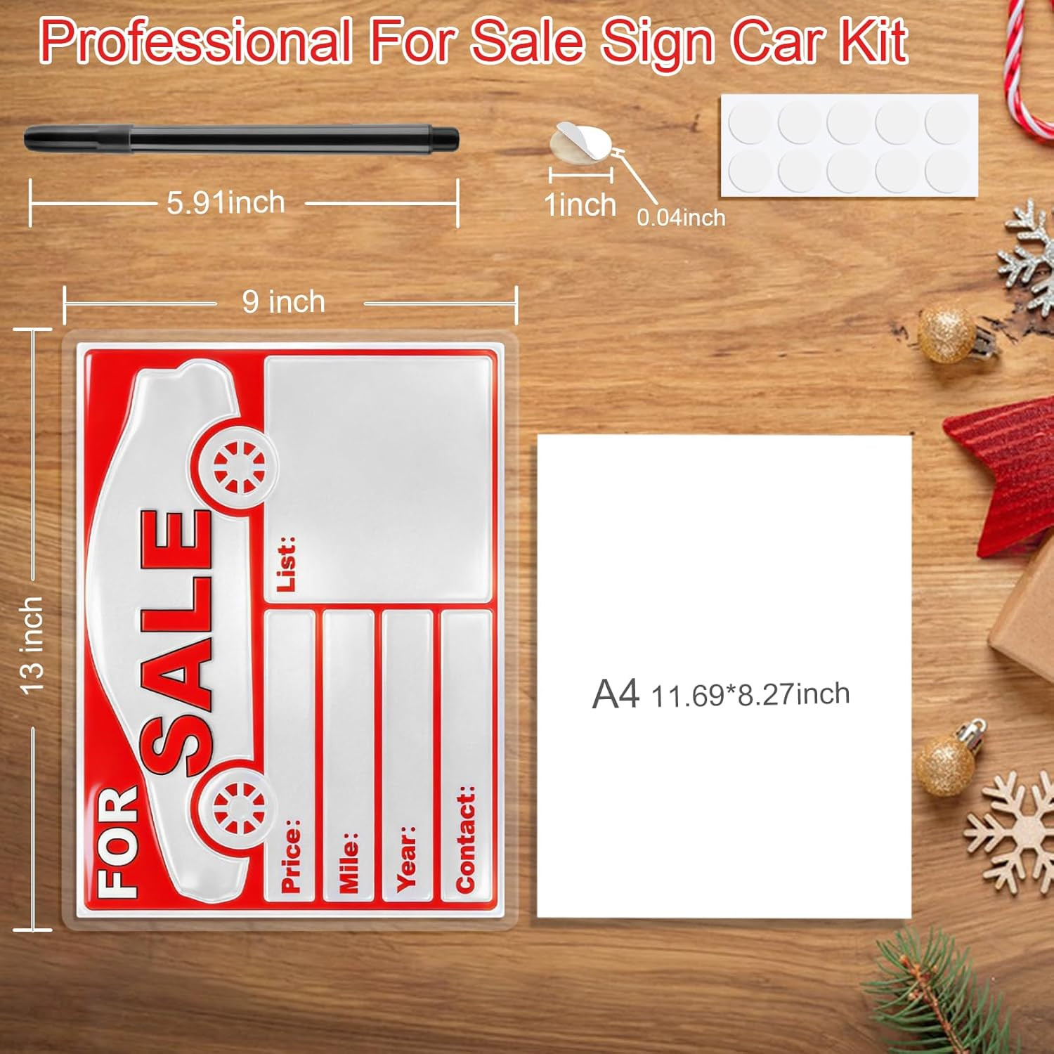 Professional for Sale Sign Car Kit – 2 Pack Laminated Waterproof & Fade-Resistan
