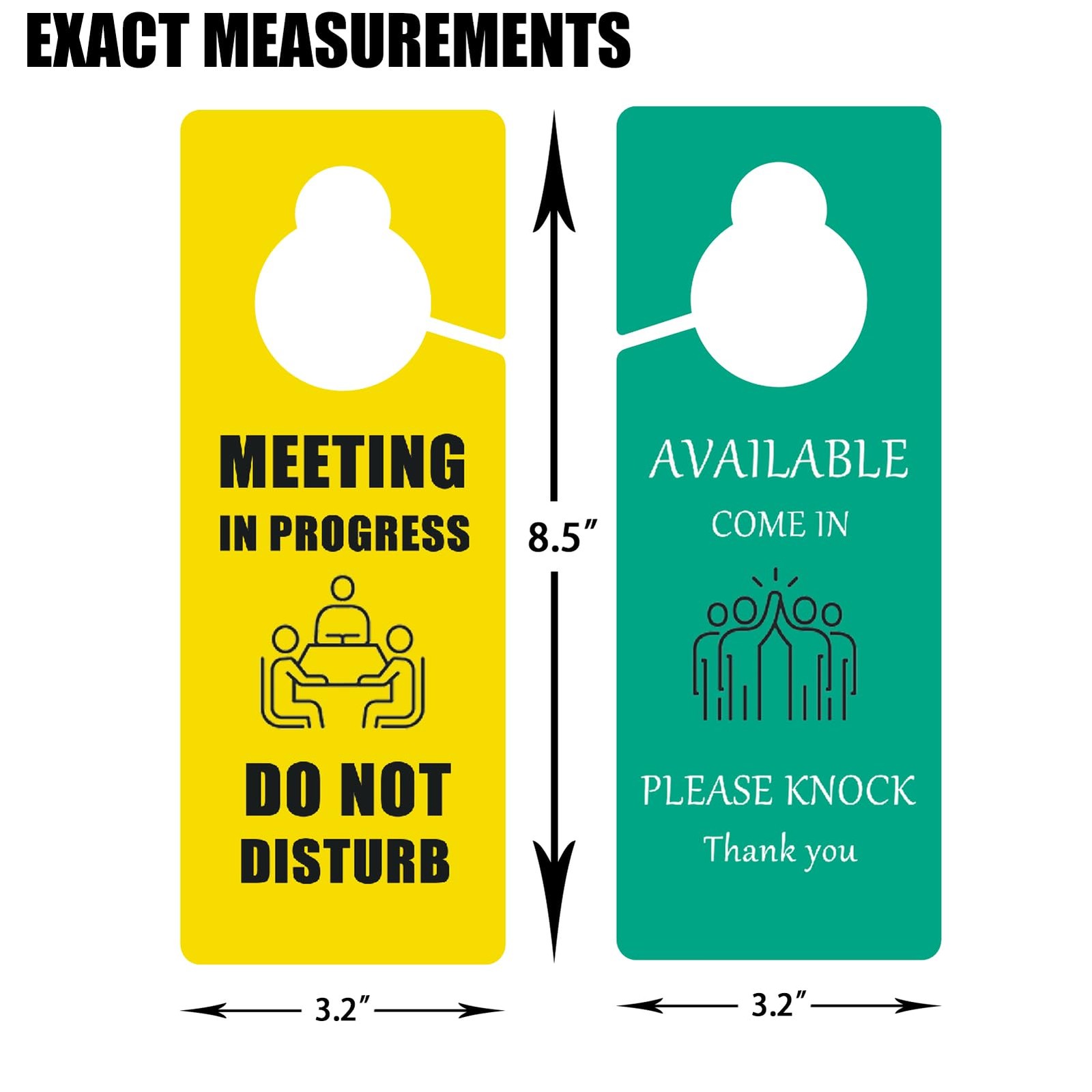 2 PCS Meeting In Progress Available Sign Office Door Hanger Status Indicator