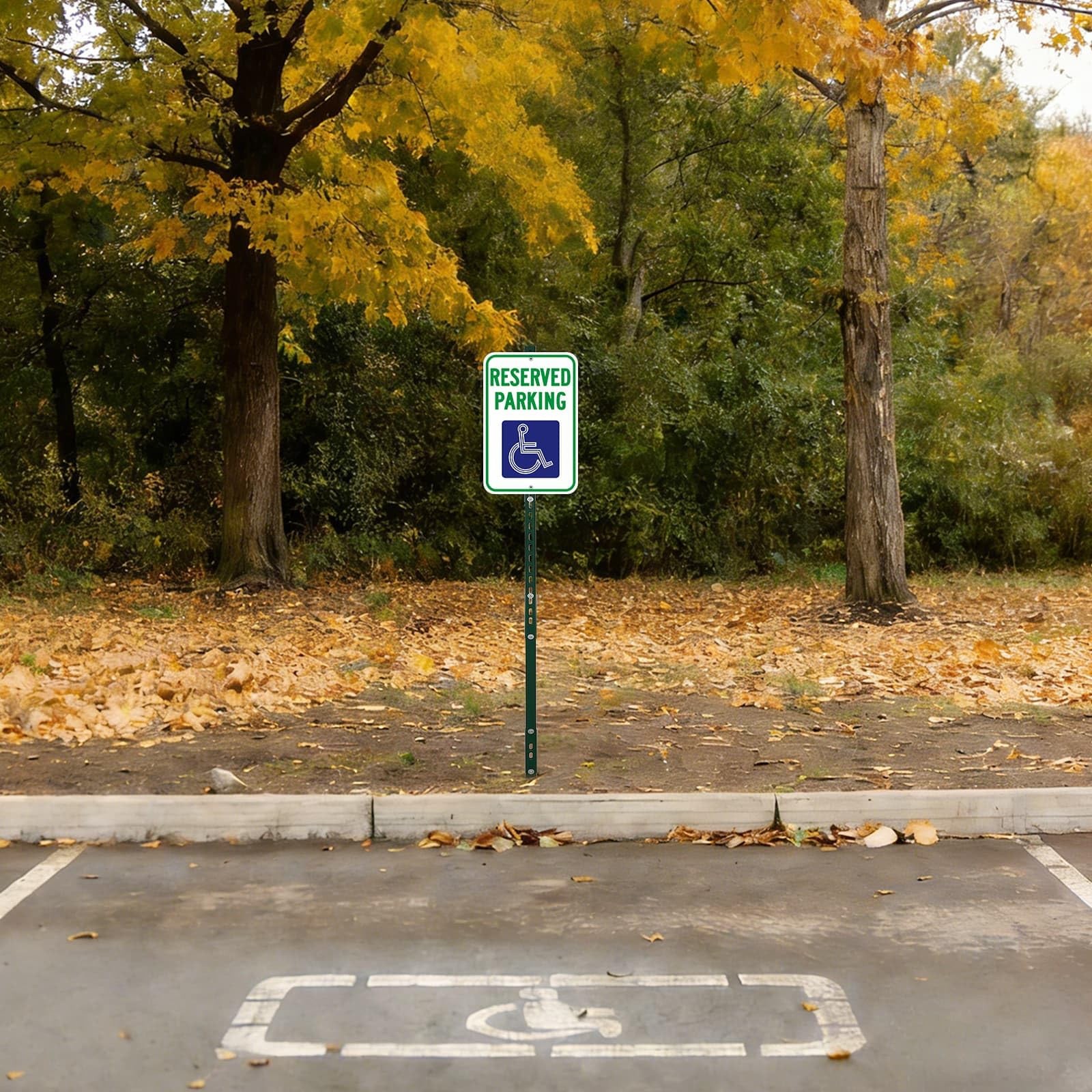 6′ Tall DIY Reserved Parking Sign 12×18 Inch Reflective Aluminum Stake Green