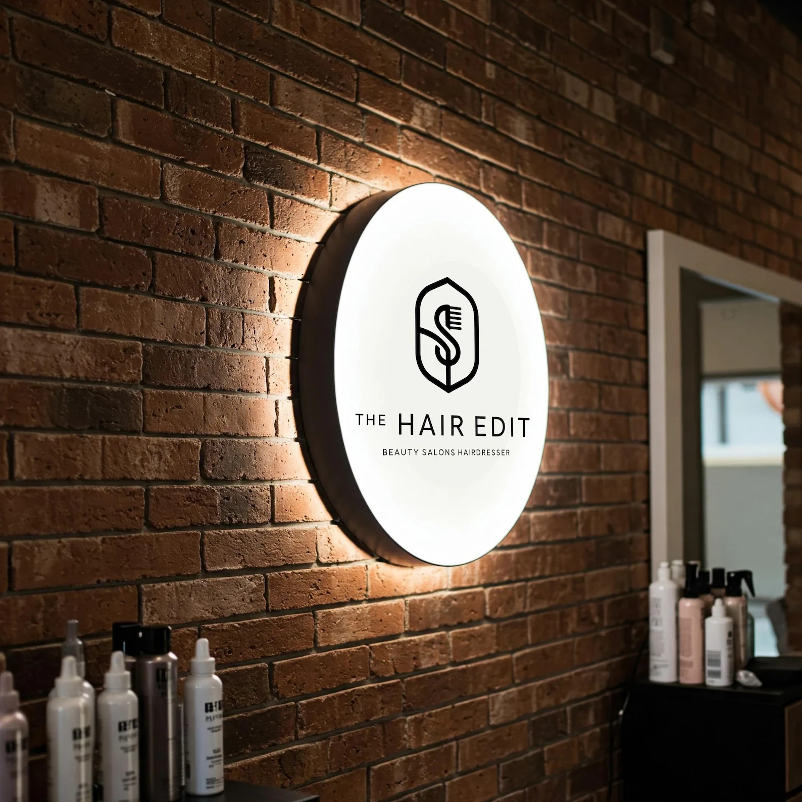 Custom Round Acrylic Aluminum Light Box Sign Logo Non Front Back Front&Back