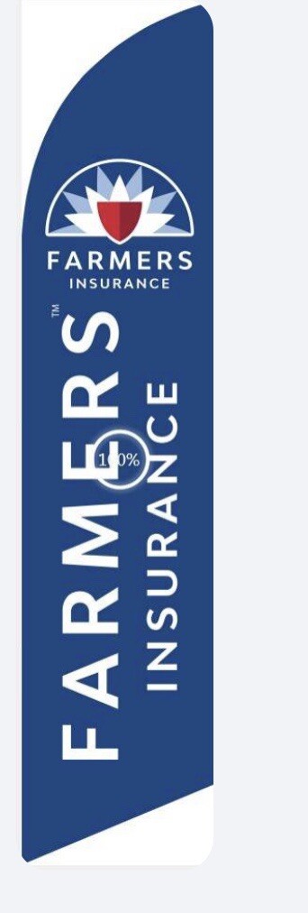 Custom Feather Swooper Banner Sign Flag only 15′ Farmers Insurance