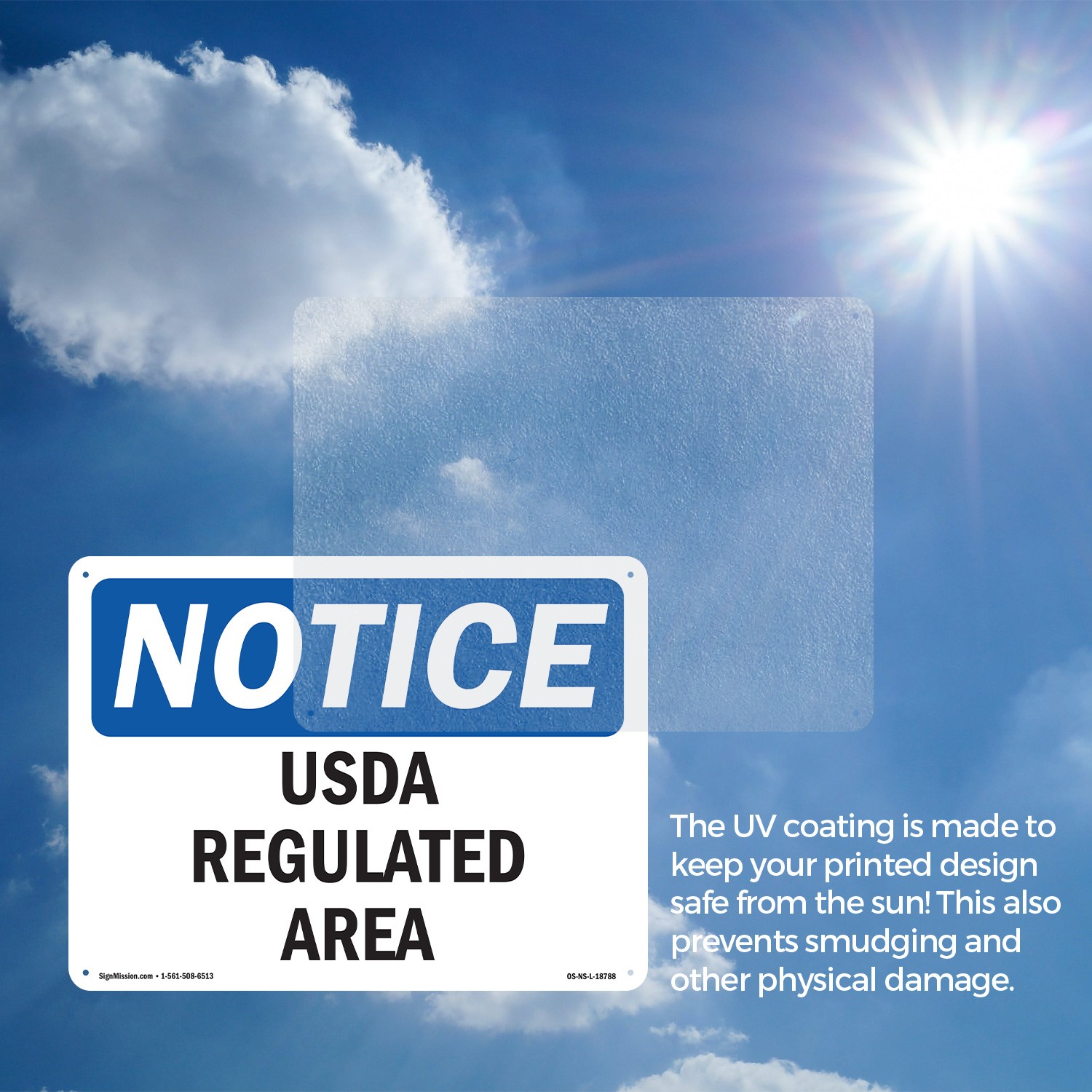 USDA Regulated Area OSHA Notice Sign Metal, Plastic, Or Decal – 5 or 10 Pack