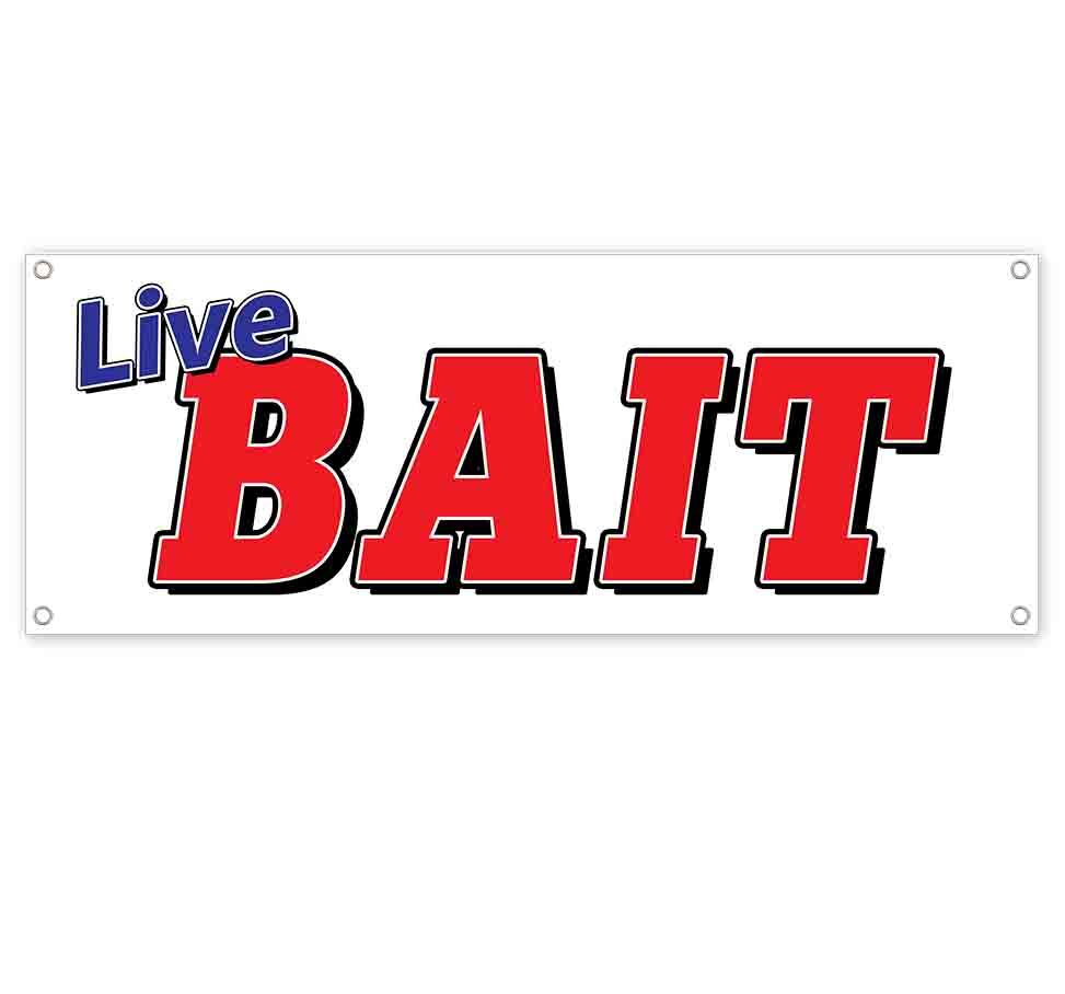LIVE BAIT CLEARANCE BANNER Advertising Vinyl Flag Sign INV