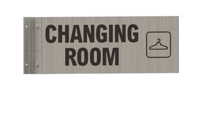 Changing Room Sign -Two-Sided/Double Sided Projecting, Corridor -REF24-1027