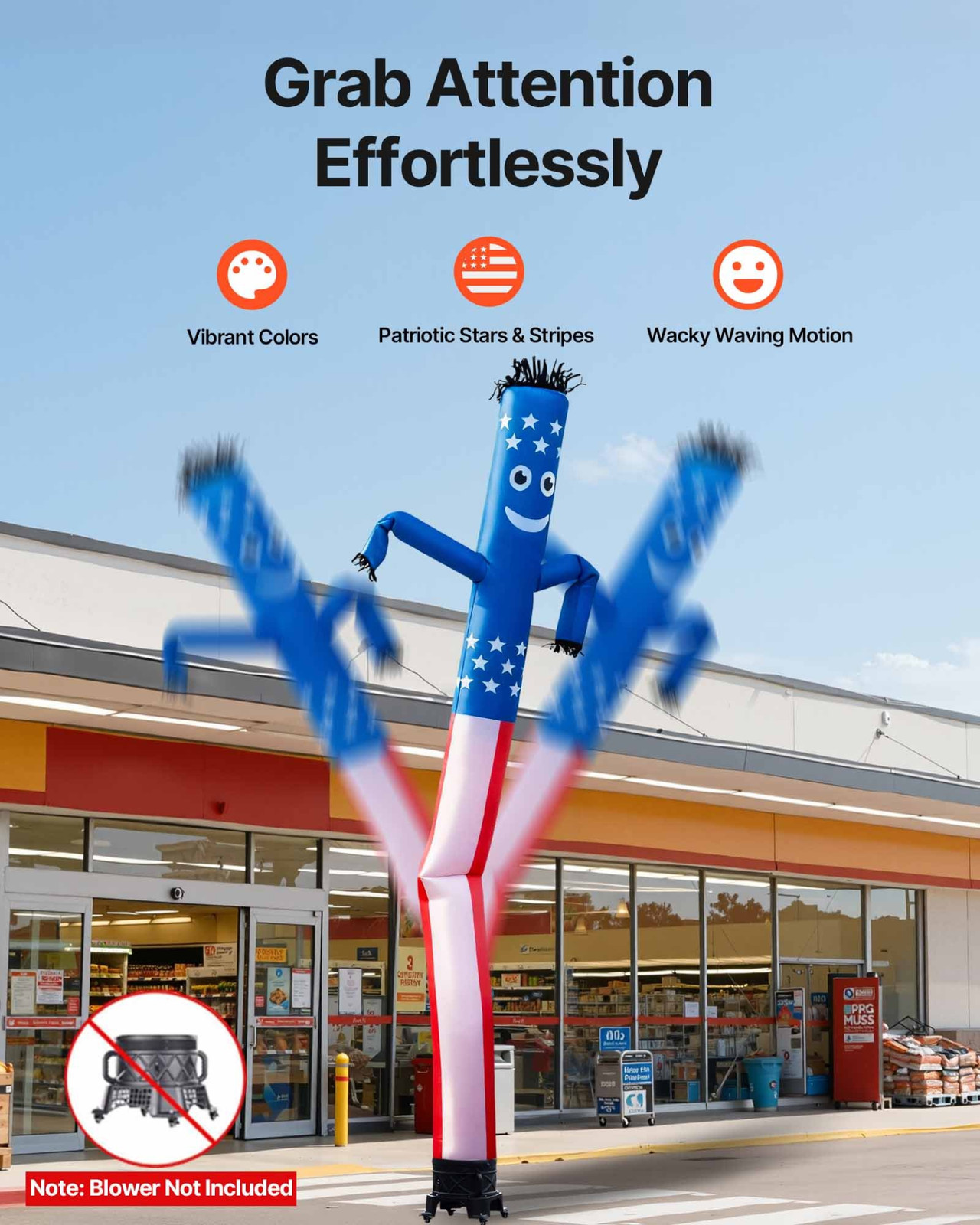20ft Inflatable Tube Man Wacky Waving Air Dancer Advertising (No Blower)