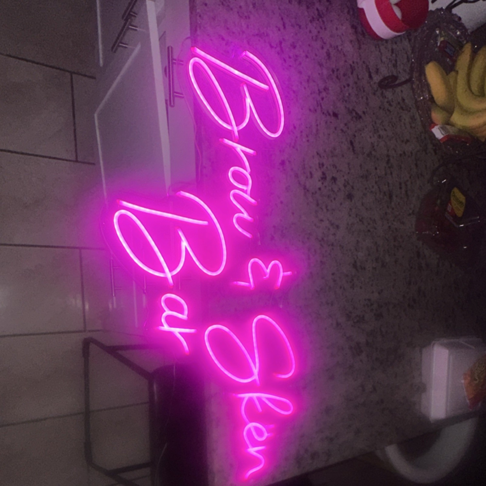 THOMSON Pink Neon Illuminated Sign Model 5-2435A Electric Includes Hardware