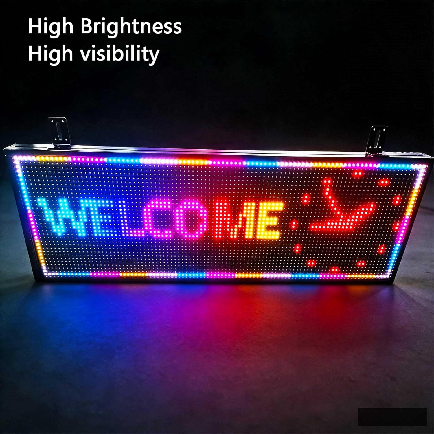 Programmable P10 LED Sign Board – Waterproof Neon Display for Business 39″x14