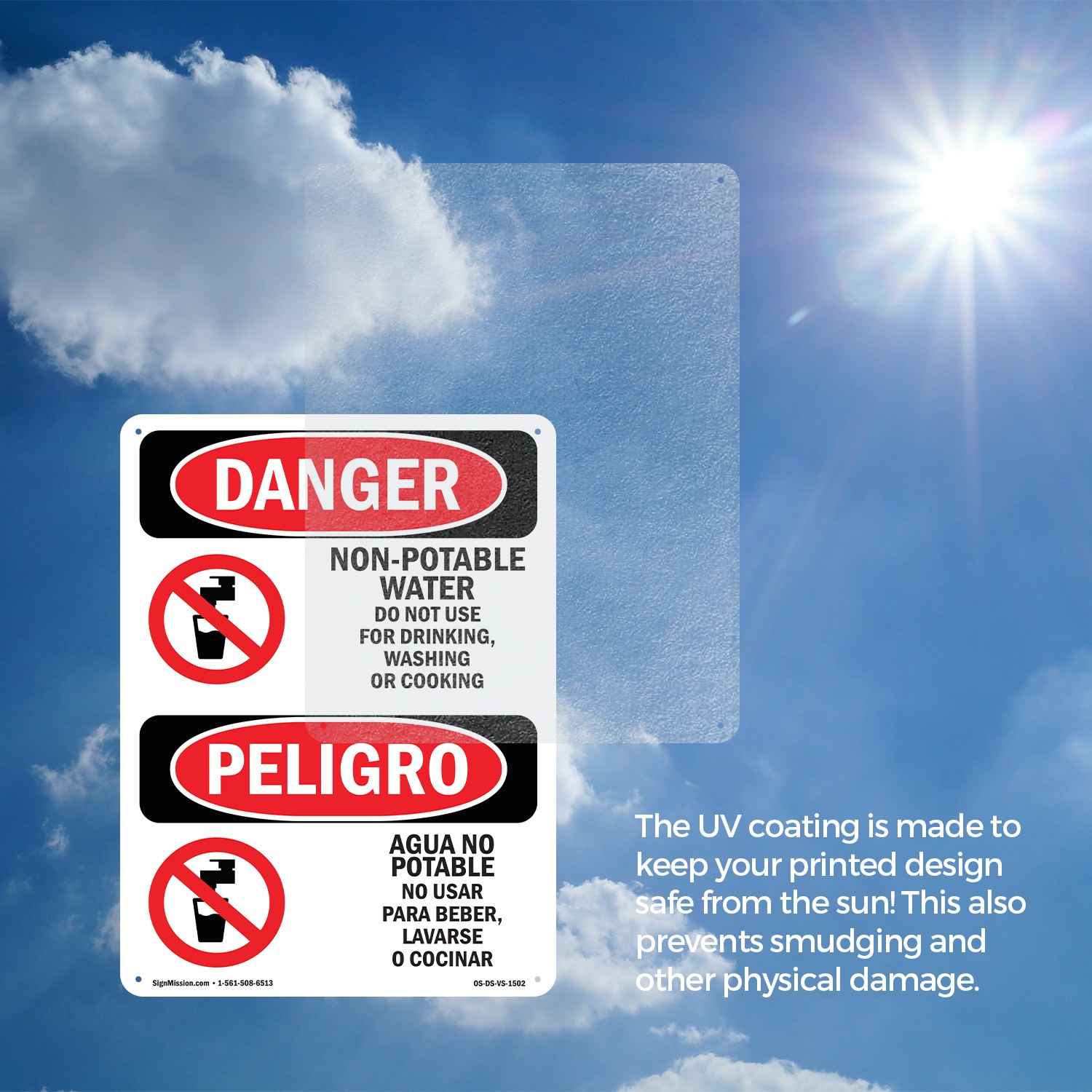 Non OSHA Danger Sign Metal, Plastic, Or Decal – 5 or 10 Pack