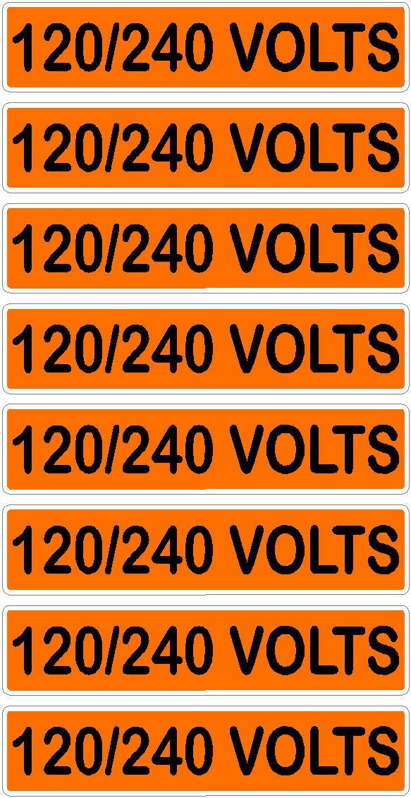 Conduit Line Marker Orange Black 110 115 120 208 220 240 480 Volt 3Phase Sticker