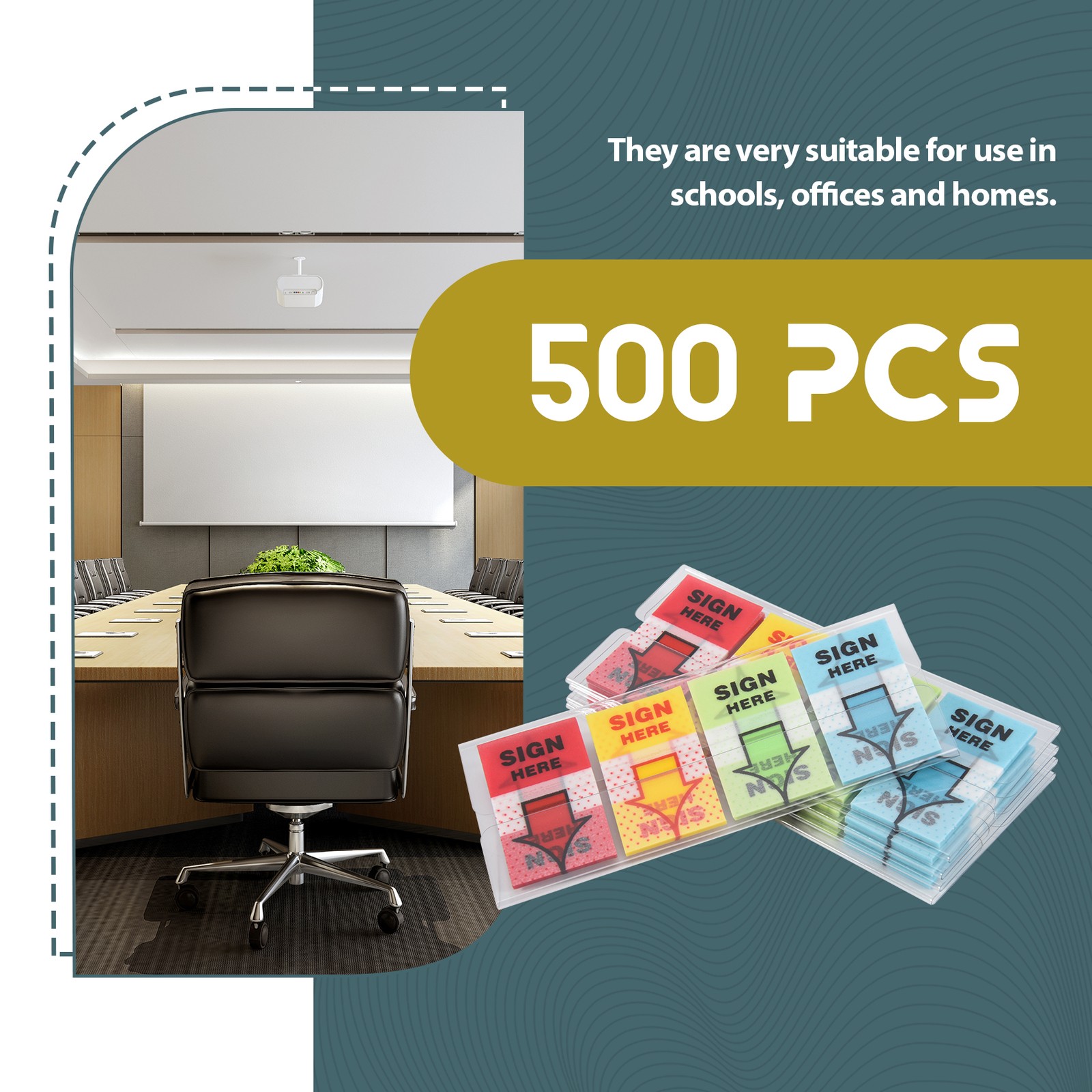 500pcs Sign Here Stickers,Labels Stickers Adhesive Sign Here Tabs Sign Post7799