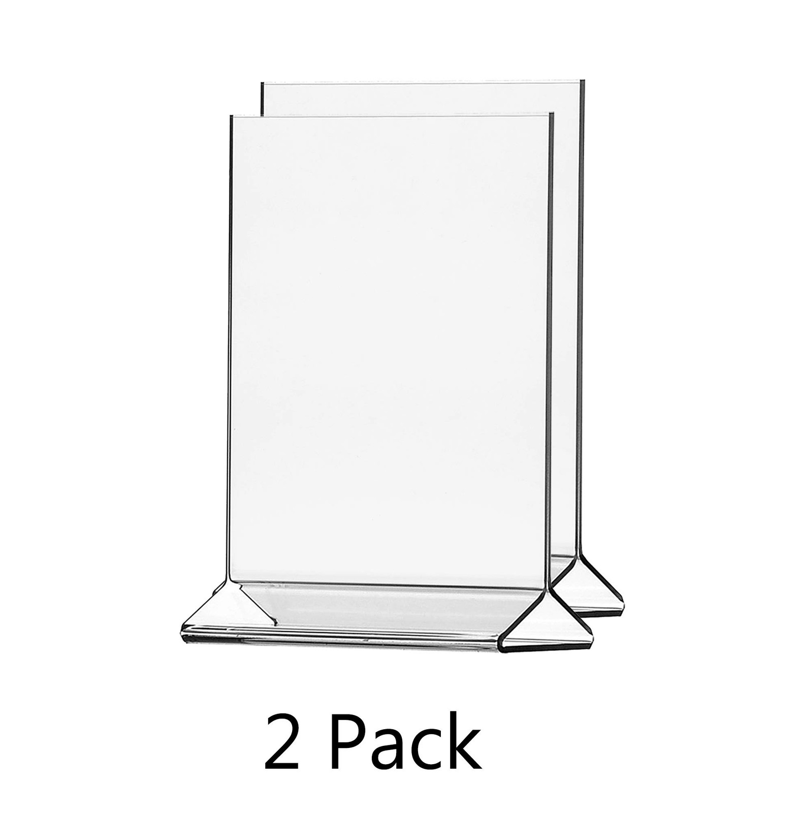 Marketing Holders 2 Pack Half Sheet Advertisement Holder 5.5″w x 8.5″h, Clear