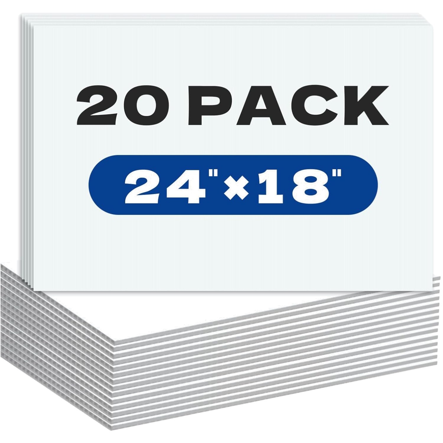20 Pack Blank Yard Signs – 18×24 Weatherproof for Custom Events & Promotions