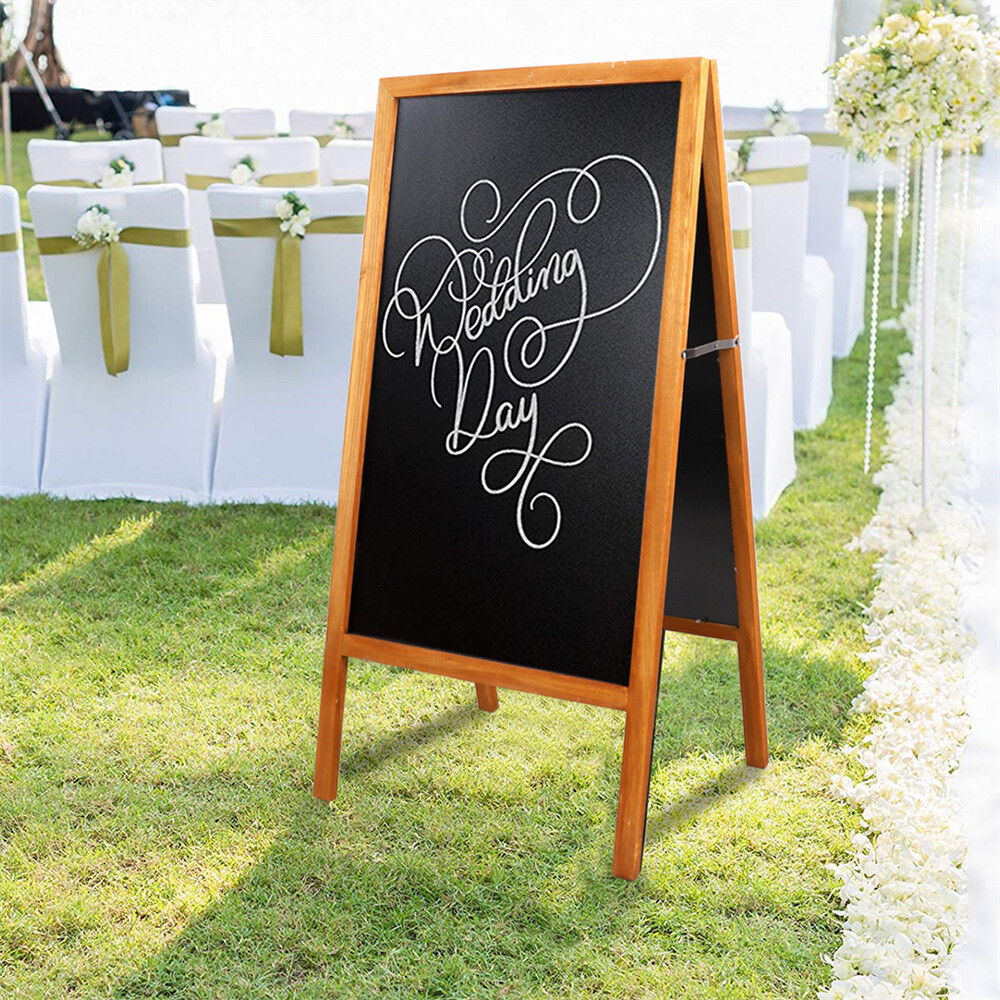 Heavy Duty Outdoor A Frame Sandwich Board Sidewalk Chalkboard Memo Sign Magnetic