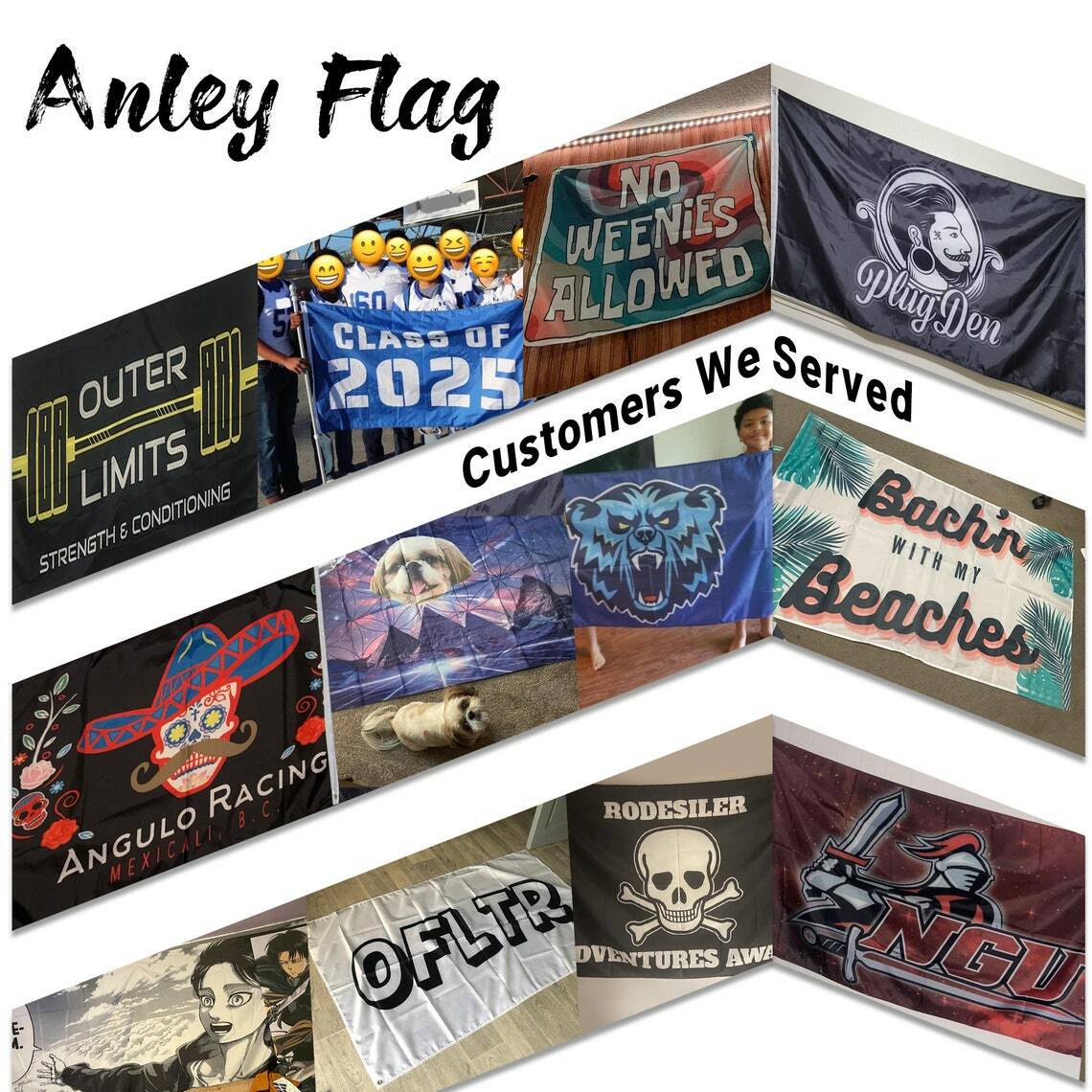 Anley Custom Flag Personalized Flags Banners – Print Your Own Logo Image Text