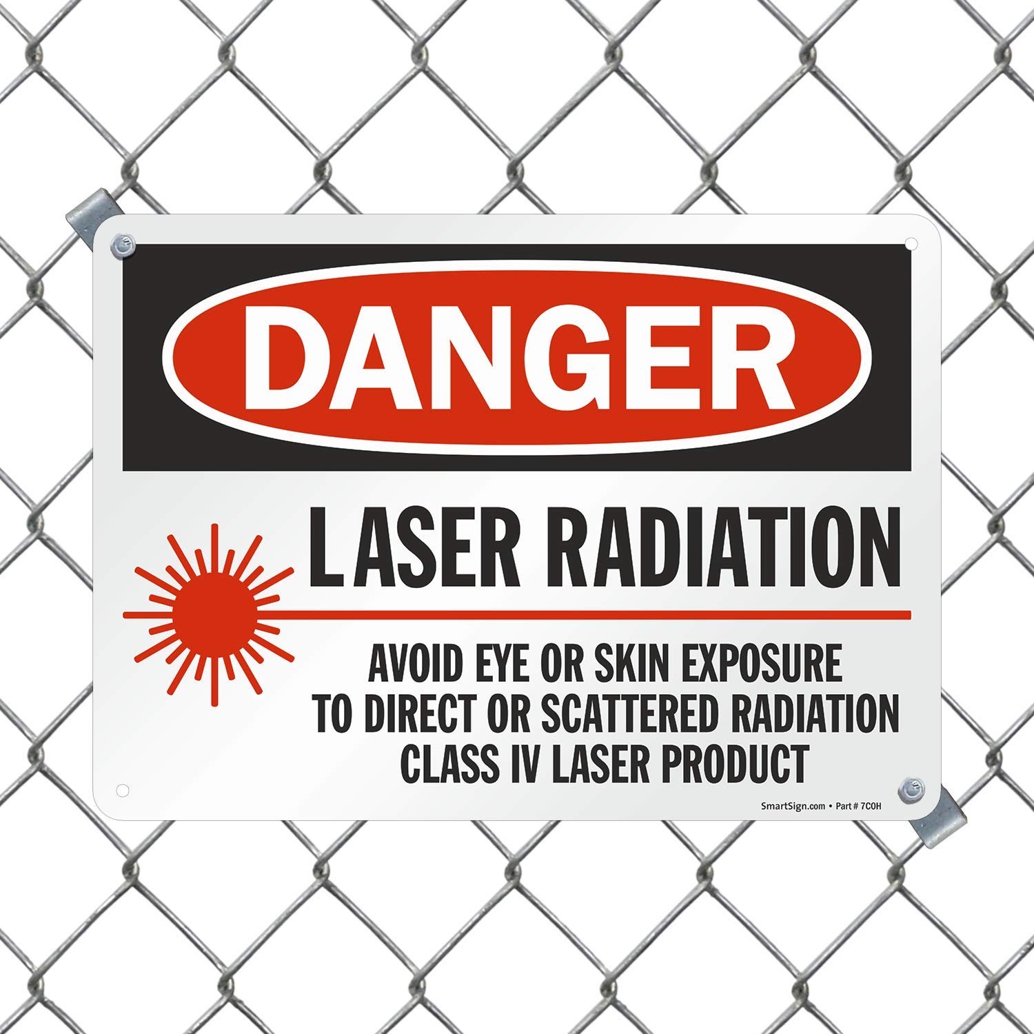 10×14 in “Danger – Laser Radiation Avoid Exposure” Aluminum Sign U9-1829-NA