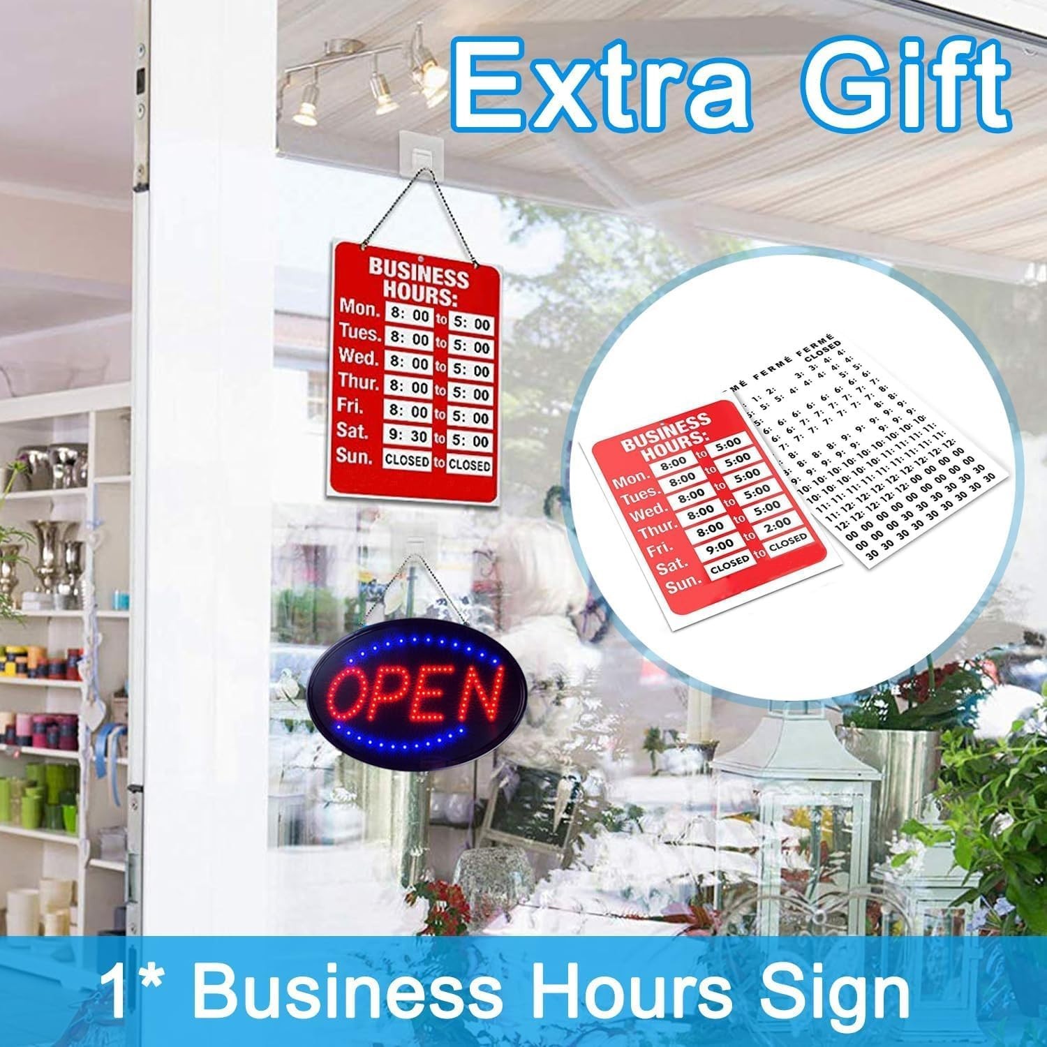 LED Open Signs for Business, Ultra Bright High Visibility Advertisement Board…