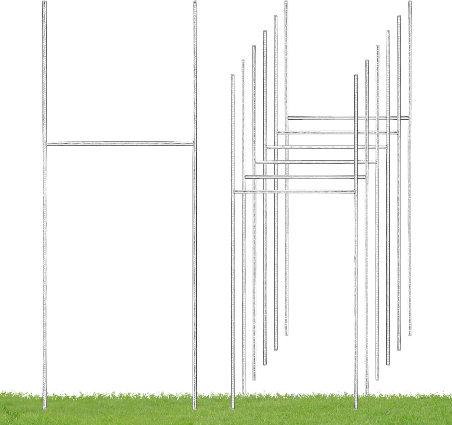 6 Pack Yard Sign Stakes, 17X7.5 INCH H Frames Yard Stakes for Signs for Ground O