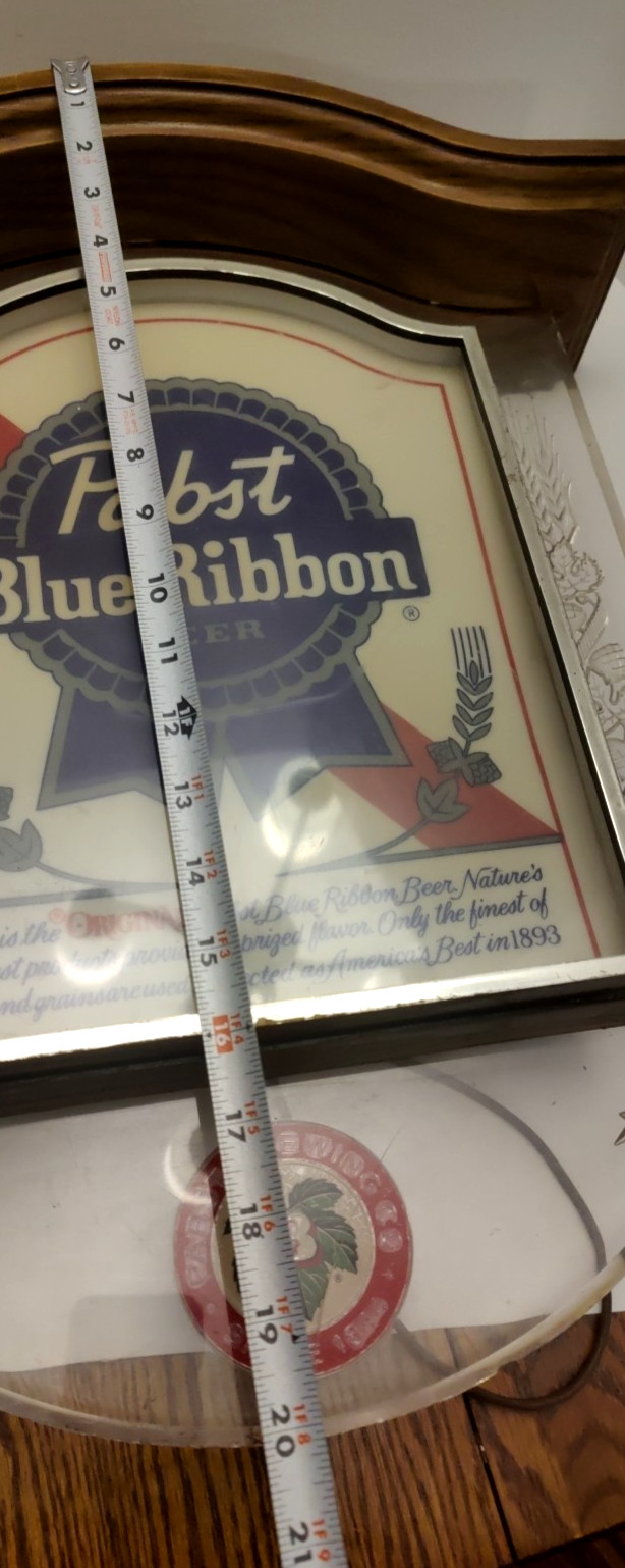 1981 Pabst Blue Ribbon Beer Crystal Heritage Lighted Sign vintage