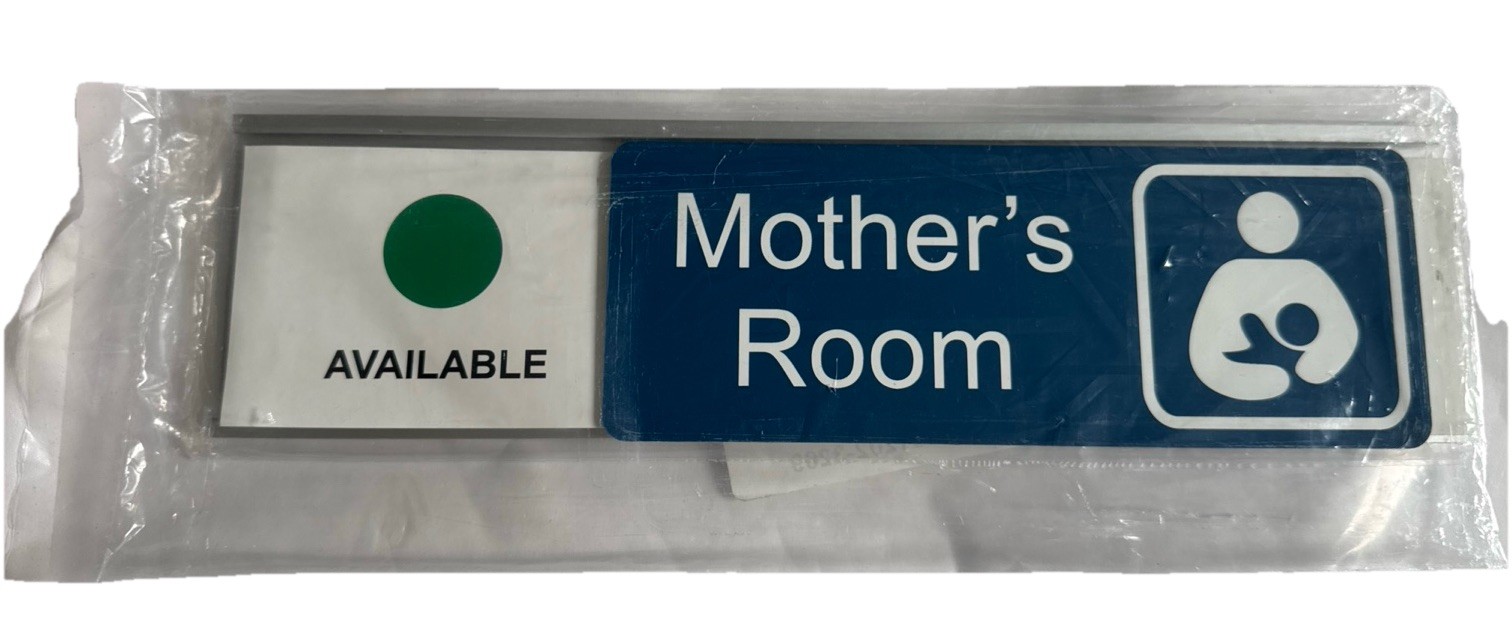 Mother’s Room Sliding Door Sign Breastfeeding Privacy In Use/ Available | Silver
