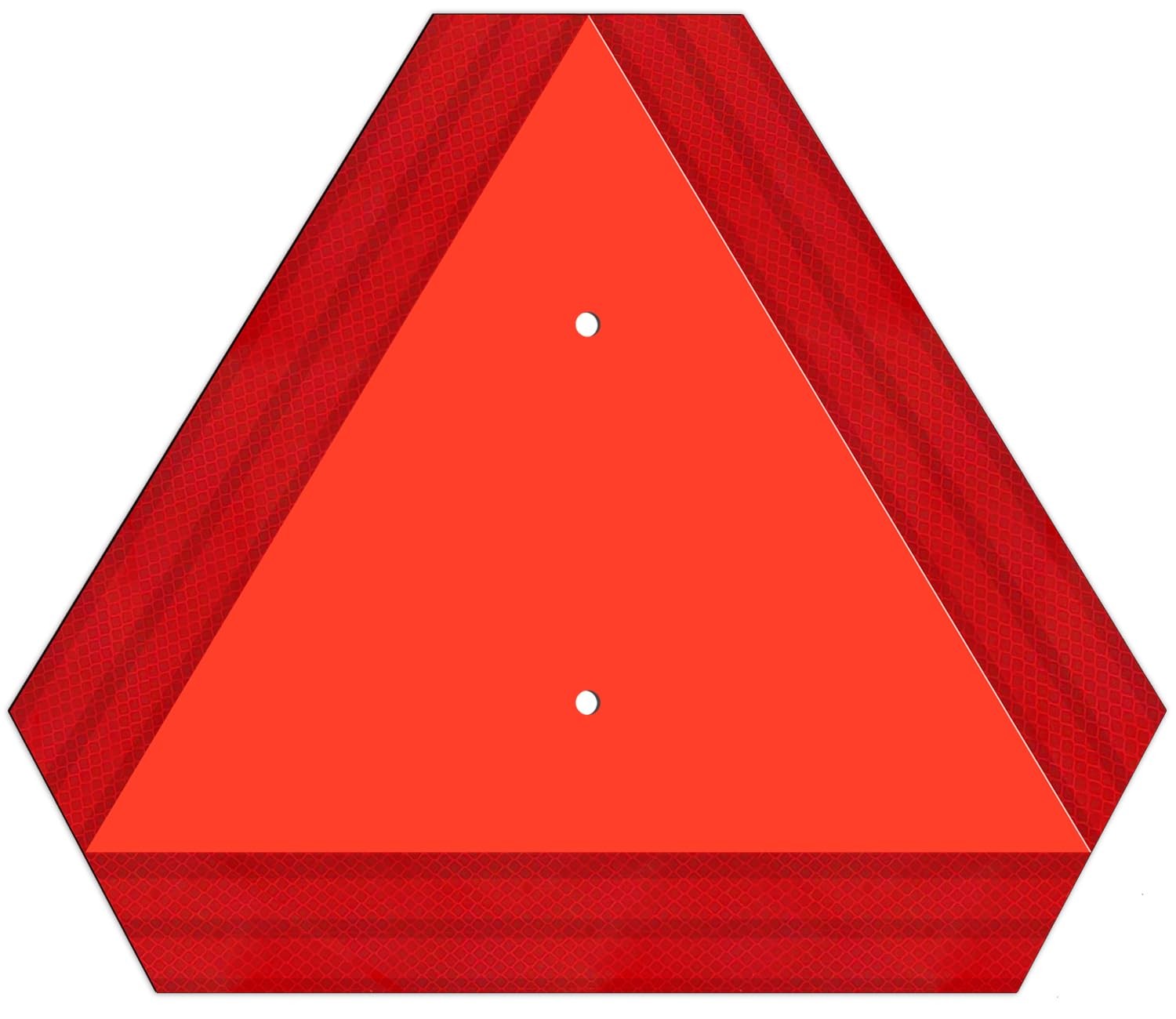 Señal triangular de aluminio para vehículos de movimiento lento (tractor)