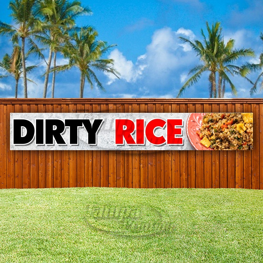 DIRTY RICE Advertising Food Restaurant Snack Vinyl Banner Flag Sign USA XL01569