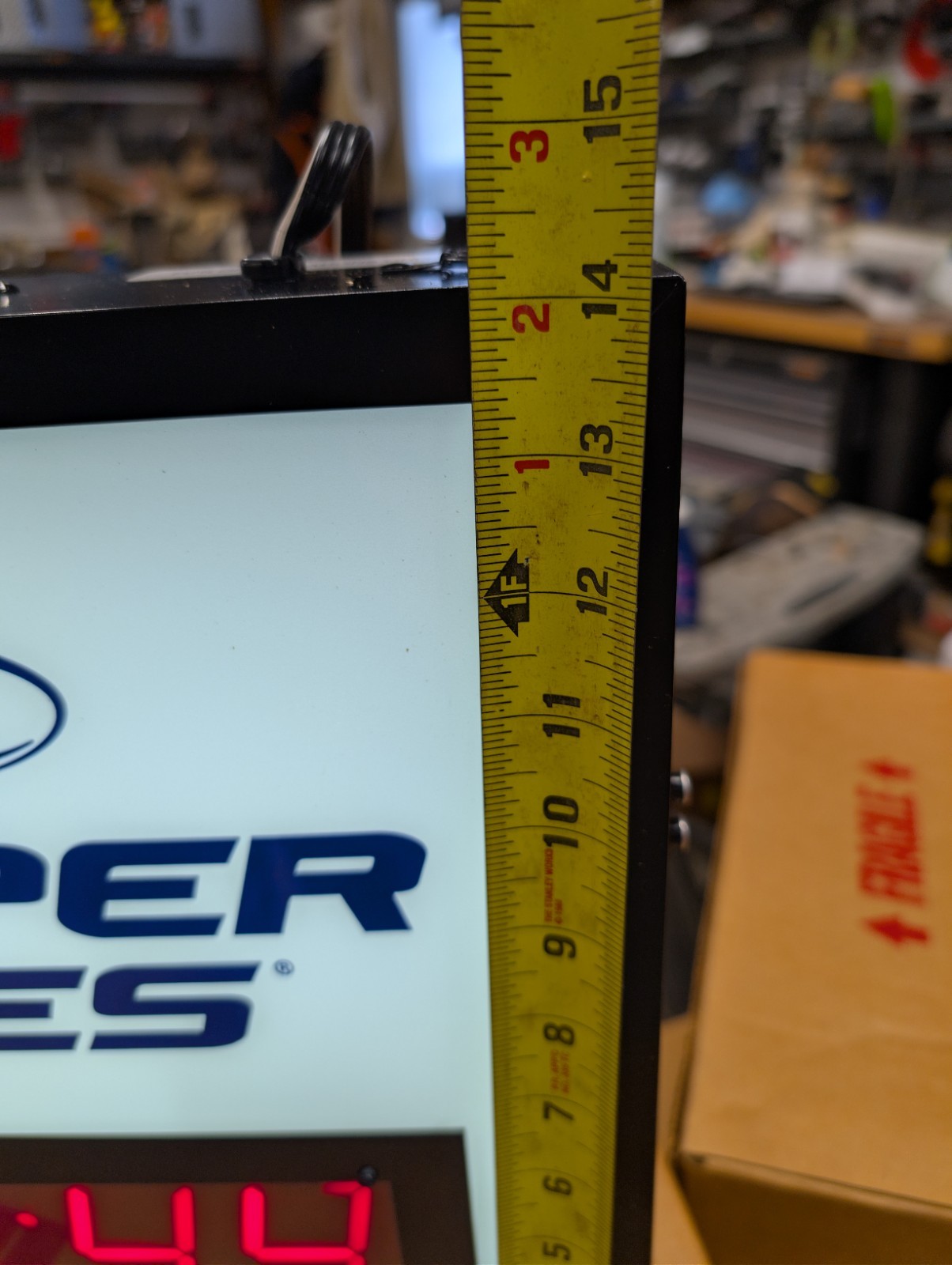 Cooper Tires Double Sided Lighted Clock & SIGN 14″x14″x3″ New In Box Dualite