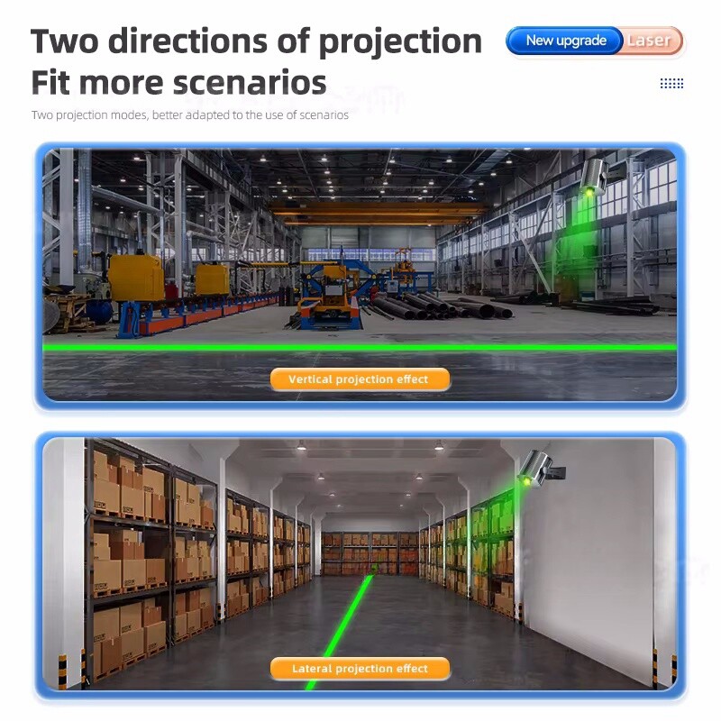Industrial Virtual Laser Safety Line Sign Projector Floor Marking Warning Light