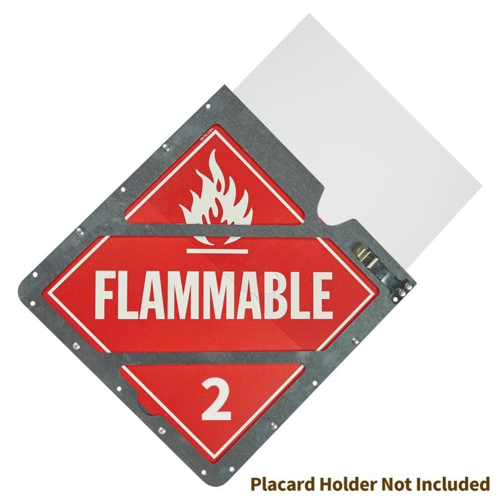 “4-Pack Hazmat Placard Holder Shields 10.75″”x10.75″” Clear Polycarbonate”