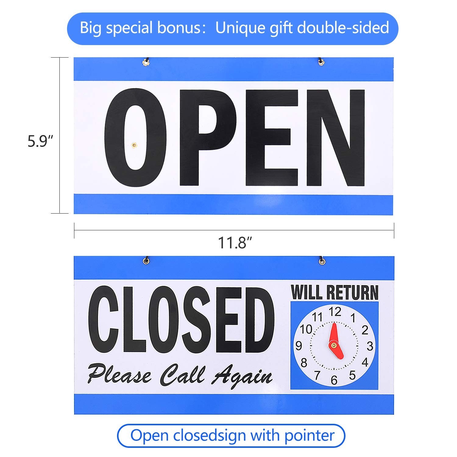 LED Open Sign,16×6 inch Open Signs for Business Window,With multiple flashing…