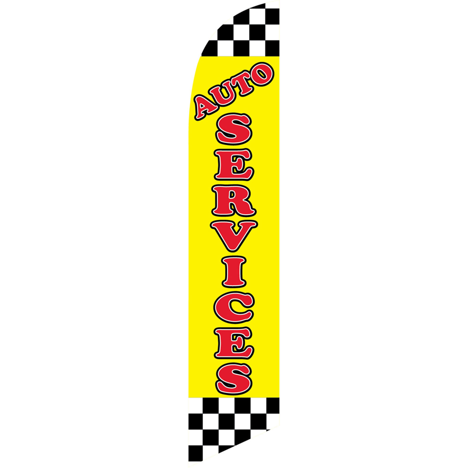 Auto Services 2 1/2 ft X 11 1/2 ft Windless Swooper Flag (Flag Only)