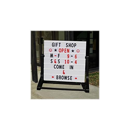 EXCELLO GLOBAL PRODUCTS SWINGING CHANGABLE MESSAGE SIDEWALK SIGN – WHITE