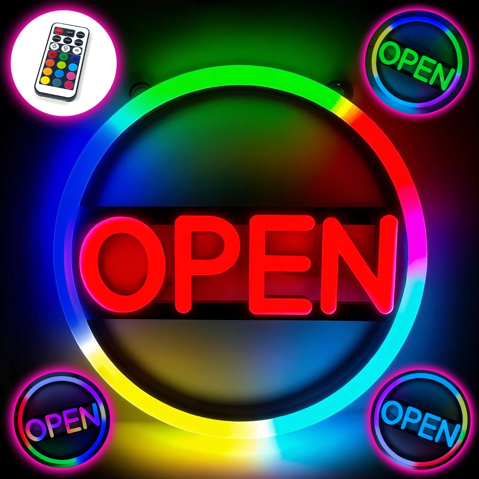 LED Open Sign 16″ Large Neon Bright Light for Business Restaurant Bar Store Shop