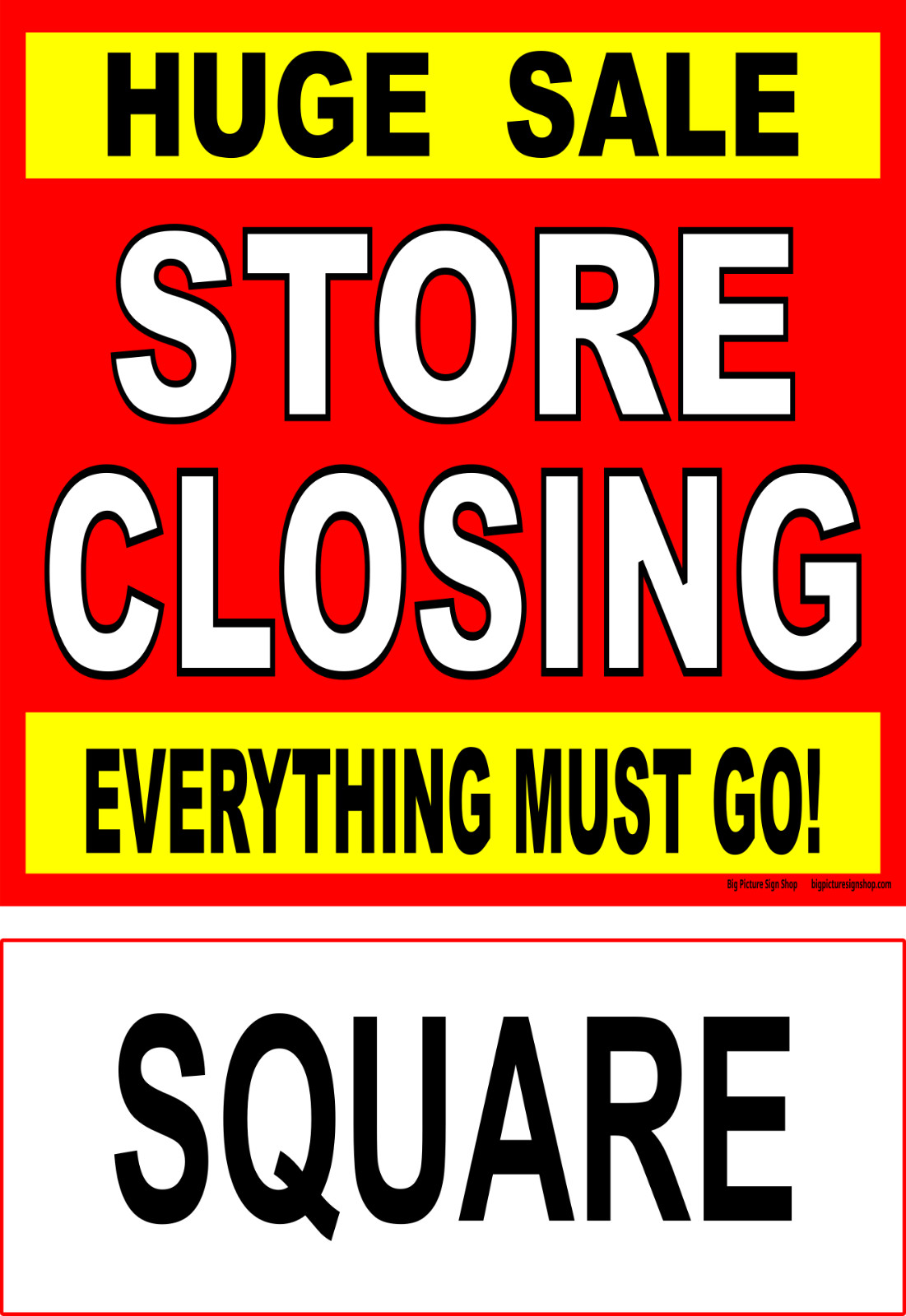 STORE CLOSING -HUGE SALE-HUGE VINYL BANNERS-3 SHAPES-42 Sizes-USA MADE-FAST SHIP