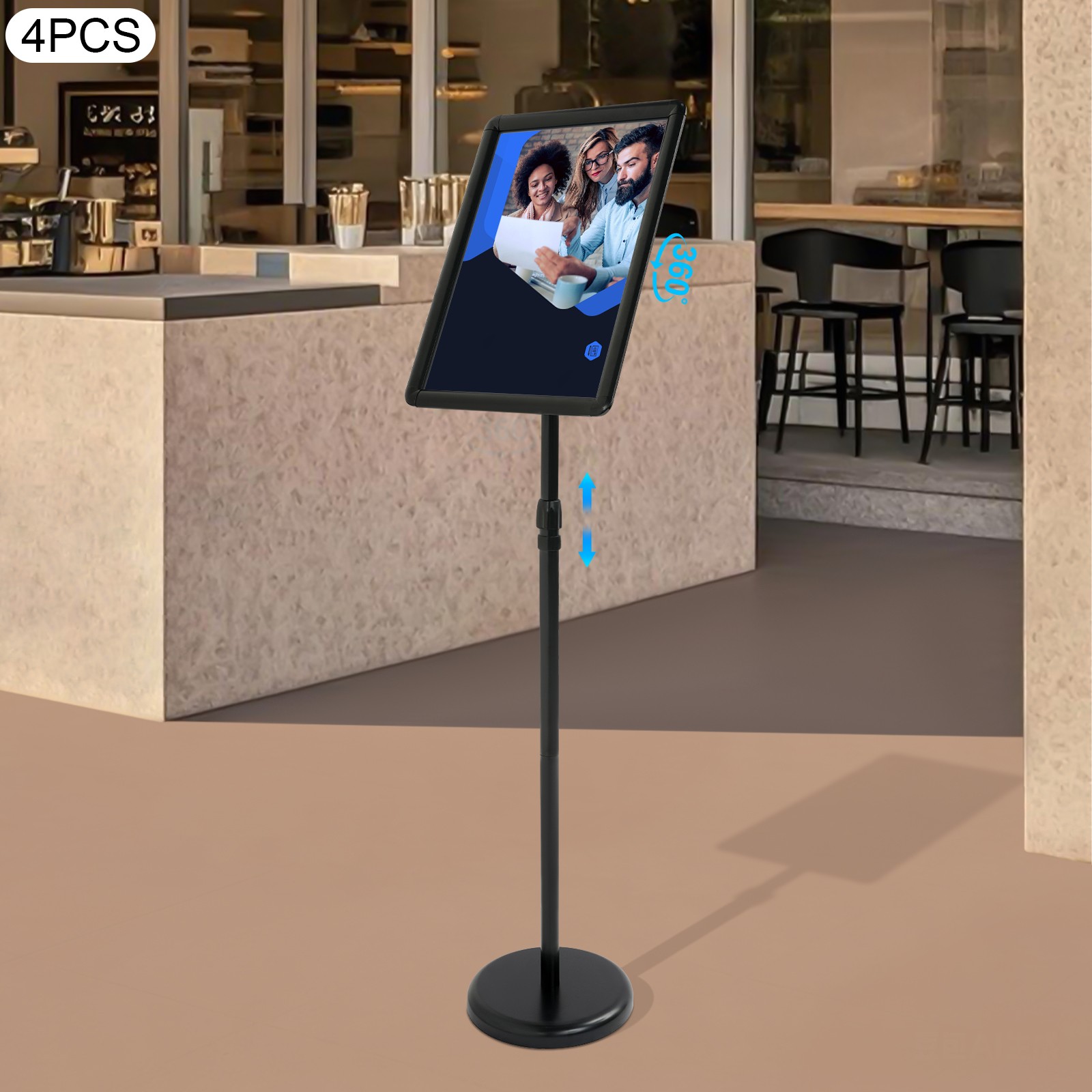 Advertising Display Stand Poster Stand Adjustable Floor Standing Sign Holder