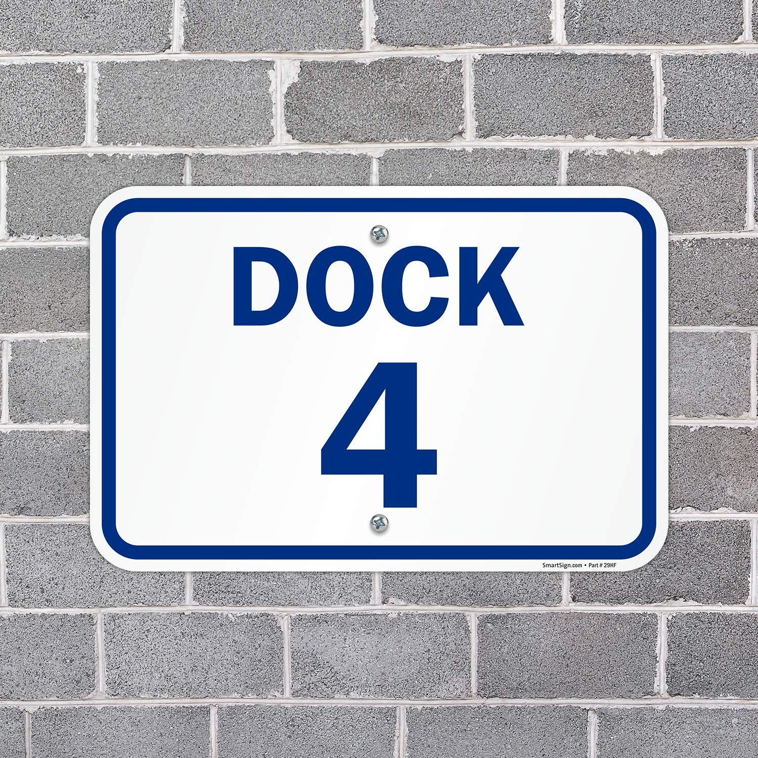 12×18 Inch Dock 4 Inch Dock Number Sign Aluminum Warehouse Loading Bay